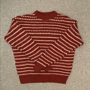 Striped Red and Cream Sweater